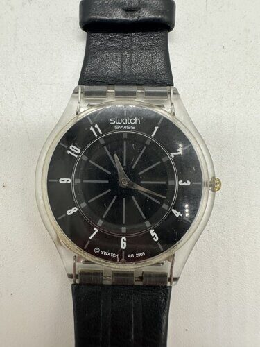 Наручные часы Swatch кварц серия Skin Tout au Trait (швейцария) Отличные винтажные